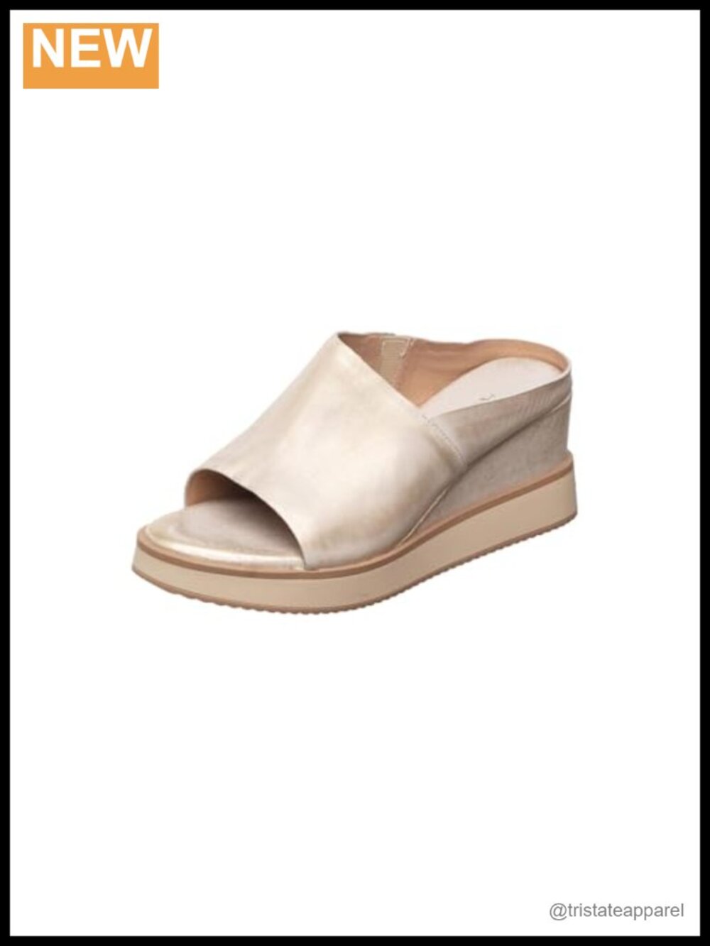 Leather Platform Wedge Sandals Slip On Open Toe Casual